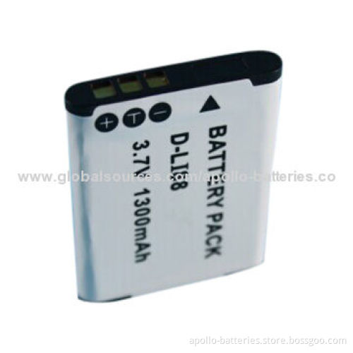 Camera Battery for Pentax 3.7V Voltage, 1300mAh Capacity, Li-ion Type